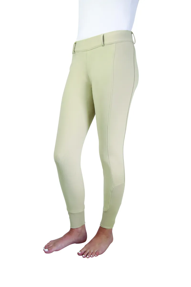 Hy Equestrian Glacial Softshell Riding Tights - Beige